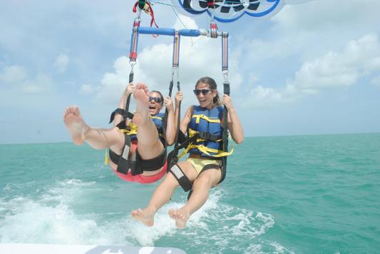 Parasailing over the Florida Keys is as beautiful as it is fun!